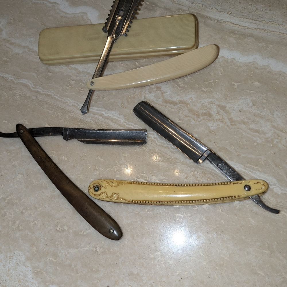 Antique Straight Edge Razor Lot Genco,Holler